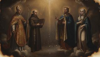 Santos Católicos: Quem São e Por Que os Veneramos — antiga pintura católica