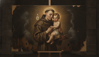 Prayer to St Anthony, Finder of Lost Things — ancient Catholic altarpiece