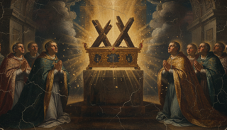 Oração da Santa Cruz de Jesus Cristo — antiga pintura católica