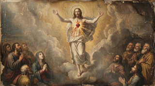 Litanie del Sacro Cuore di Gesù — antico dipinto cattolico