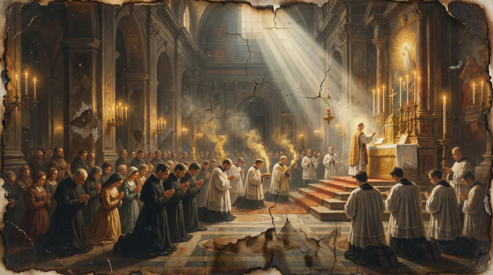 Les Litanies : définition et litanies catholiques approuvées — ancien retable catholique