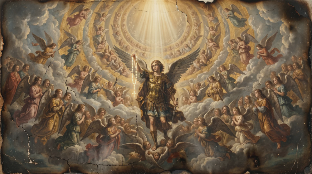 The Chaplet of St Michael the Archangel — ancient Catholic altarpiece