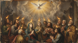 The Seven Gifts of the Holy Ghost (and the Fruits) — ancient Catholic altarpiece