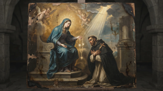 Novena a la Virgen del Rosario — antiguo retablo católico