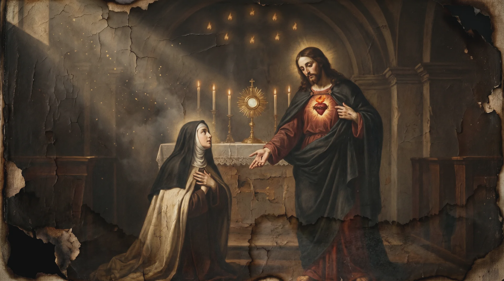 The Nine First Fridays Devotion — ancient Catholic altarpiece