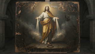 Novena às Santas Chagas de Nosso Senhor — antiga pintura católica