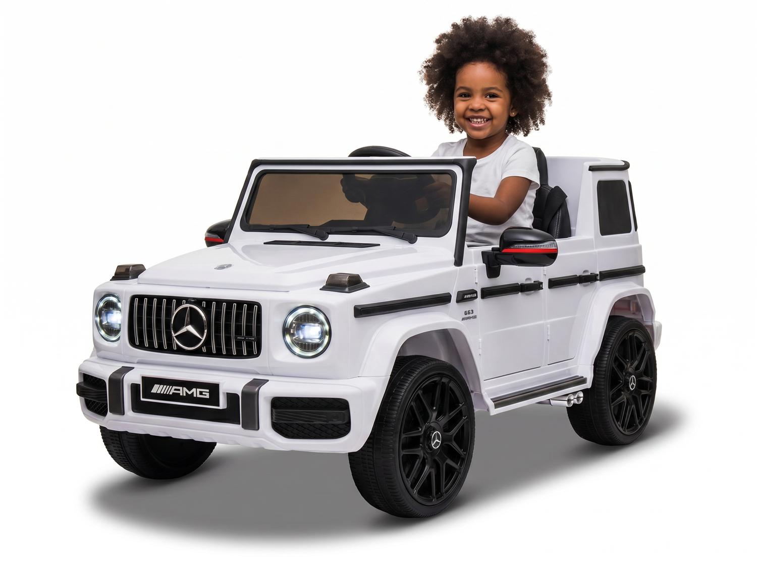 Mercedes G63 AMG blanc — vue 1