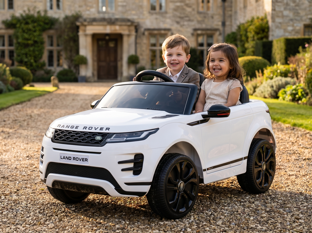 Range Rover Evoque enfant 12V — vue détail design urbain