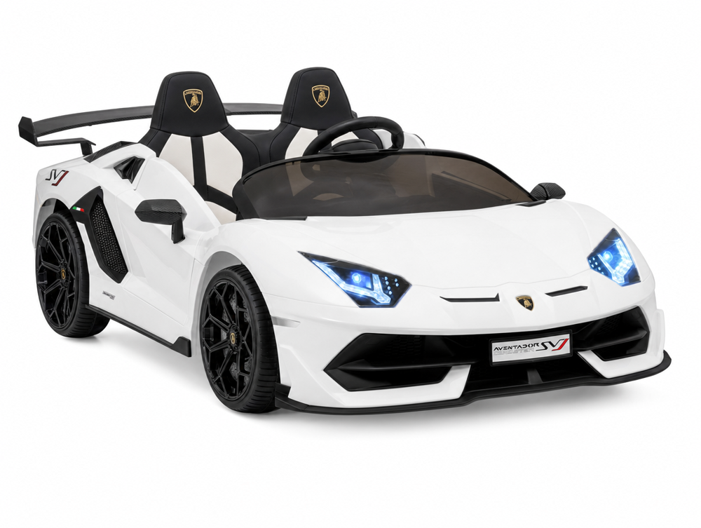 Lamborghini Aventador SVJ enfant, habitacle deux places, blanc ou noir